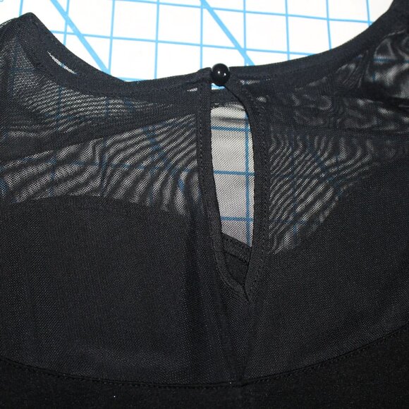 Mark by Avon Black Sweetheart Bodysuit w/ Mesh, Size Small - Picture 4 of 5